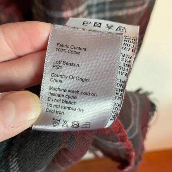 NWT R13 Bleached Plaid-Pattern Midi Dress - Large - Picture 13 of 16